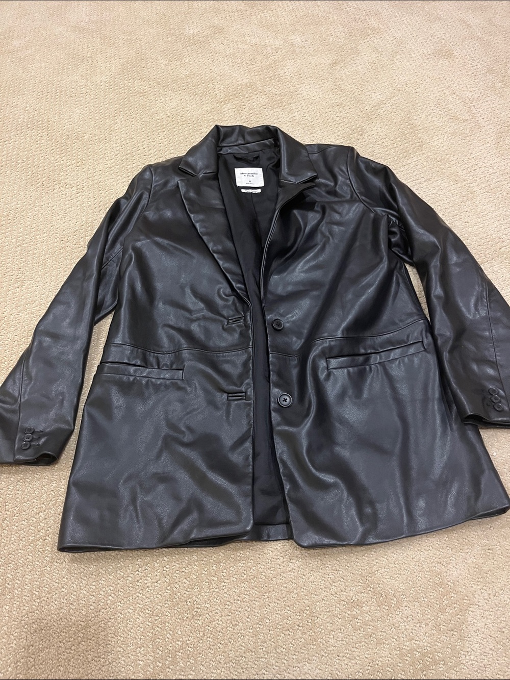Abercrombie and fitch size medium vegan leather womens jacket